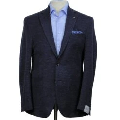 Blue Mélange Wool & Silk Hartford Contemporary Fit Sport Coat - Jack Victor