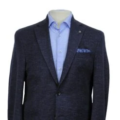 Blue Mélange Wool & Silk Hartford Contemporary Fit Sport Coat - Jack Victor 12 Blue Mélange Wool & Silk Hartford Contemporary Fit Sport Coat - Jack Victor -ETON Store JACK VICTOR BOUTIQUE JACQUES HARTFORD C01702 2