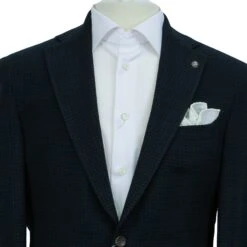Dark Blue Textured Hampton Contemporary Fit Sport Jacket - Jack Victor 11 Dark Blue Textured Hampton Contemporary Fit Sport Jacket - Jack Victor -ETON Store JACK VICTOR BOUTIQUE JACQUES HC1271 HAMPTON 3