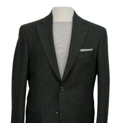 Green Micro-Houndstooth Wool/Mohair/Cashmere Myles Sport Jacket - Jack Victor 10 Green Micro-Houndstooth Wool/Mohair/Cashmere Myles Sport Jacket - Jack Victor -ETON Store JACK VICTOR BOUTIQUE JACQUES JVC12009 MYLES 2a
