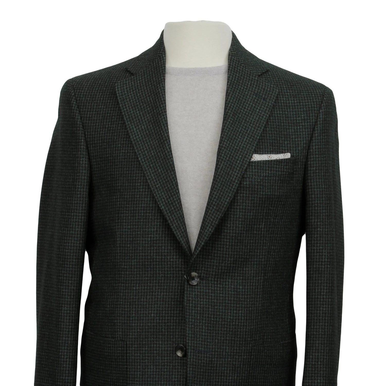 Green Micro-Houndstooth Wool/Mohair/Cashmere Myles Sport Jacket - Jack Victor 5 Green Micro-Houndstooth Wool/Mohair/Cashmere Myles Sport Jacket - Jack Victor - Image 3