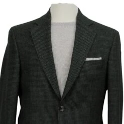 Green Micro-Houndstooth Wool/Mohair/Cashmere Myles Sport Jacket - Jack Victor 11 Green Micro-Houndstooth Wool/Mohair/Cashmere Myles Sport Jacket - Jack Victor -ETON Store JACK VICTOR BOUTIQUE JACQUES JVC12009 MYLES 3a