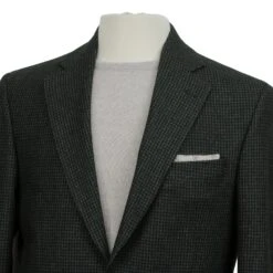 Green Micro-Houndstooth Wool/Mohair/Cashmere Myles Sport Jacket - Jack Victor 9 Green Micro-Houndstooth Wool/Mohair/Cashmere Myles Sport Jacket - Jack Victor -ETON Store JACK VICTOR BOUTIQUE JACQUES JVC12009 MYLES 5a