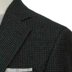 Green Micro-Houndstooth Wool/Mohair/Cashmere Myles Sport Jacket - Jack Victor 13 Green Micro-Houndstooth Wool/Mohair/Cashmere Myles Sport Jacket - Jack Victor -ETON Store JACK VICTOR BOUTIQUE JACQUES JVC12009 MYLES 6