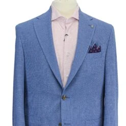 Light Blue Hampton Contemporary Fit Wool-Cotton Sport Jacket - Jack Victor 11 Light Blue Hampton Contemporary Fit Wool-Cotton Sport Jacket - Jack Victor -ETON Store JACK VICTOR C1235 3