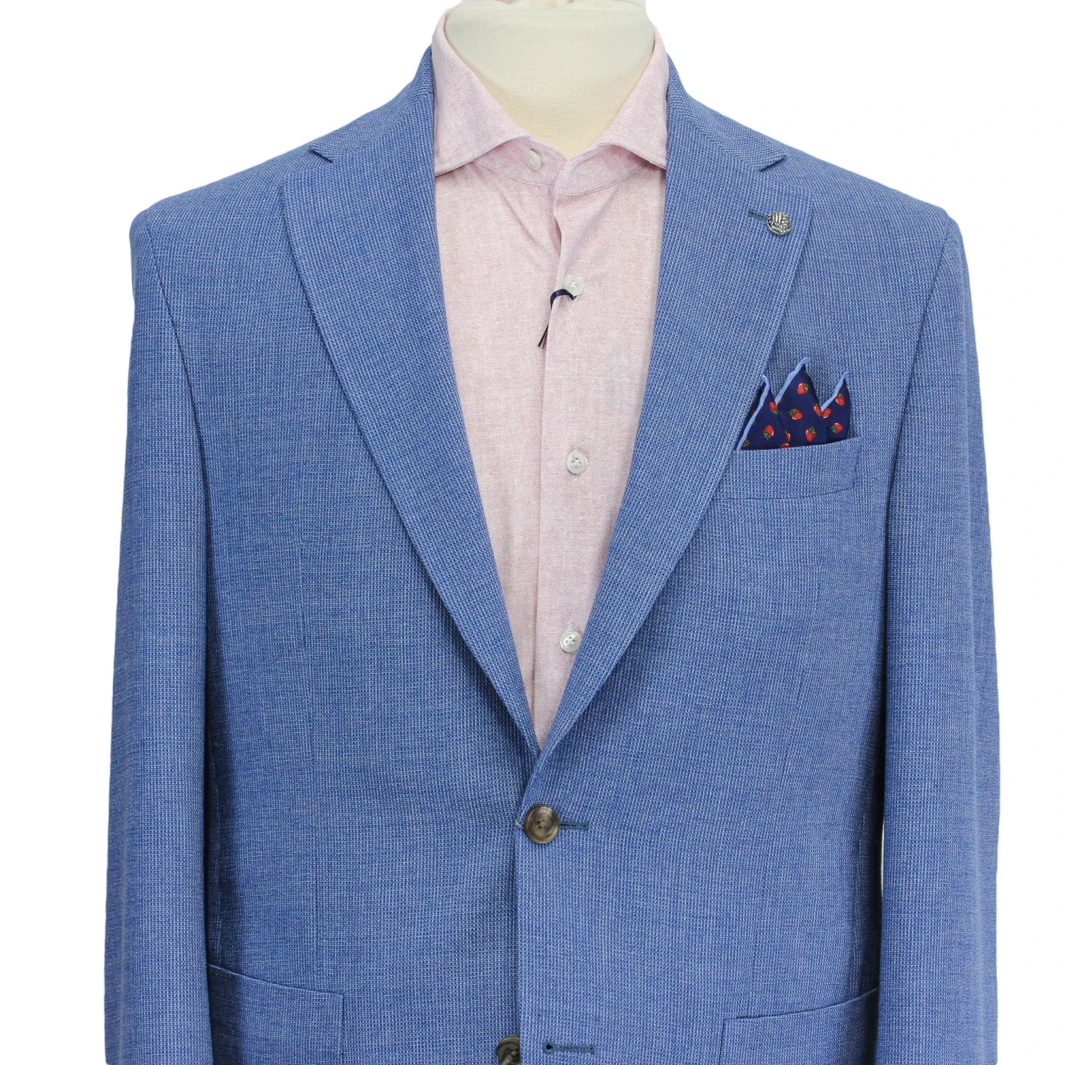 Light Blue Hampton Contemporary Fit Wool-Cotton Sport Jacket - Jack Victor 5 Light Blue Hampton Contemporary Fit Wool-Cotton Sport Jacket - Jack Victor - Image 3