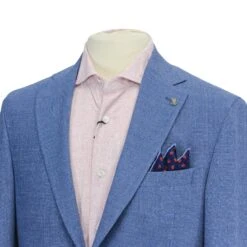 Light Blue Hampton Contemporary Fit Wool-Cotton Sport Jacket - Jack Victor 12 Light Blue Hampton Contemporary Fit Wool-Cotton Sport Jacket - Jack Victor -ETON Store JACK VICTOR C1235 4
