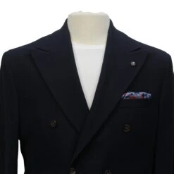 Navy Peak Lapel Double-Breasted Quinn Contemporary Fit Comfortwear Travel Sport Jacket - Jack Victor 13 Navy Peak Lapel Double-Breasted Quinn Contemporary Fit Comfortwear Travel Sport Jacket - Jack Victor -ETON Store JACK VICTOR C1255 QUINN 3