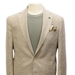 Sand Honeycomb Hampton Contemporary Fit Wool-Linen Sport Jacket - Jack Victor 9 Sand Honeycomb Hampton Contemporary Fit Wool-Linen Sport Jacket - Jack Victor -ETON Store JACK VICTOR C1383 HAMPTON 2