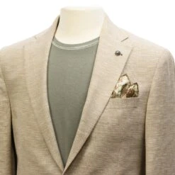 Sand Honeycomb Hampton Contemporary Fit Wool-Linen Sport Jacket - Jack Victor 8 Sand Honeycomb Hampton Contemporary Fit Wool-Linen Sport Jacket - Jack Victor -ETON Store JACK VICTOR C1383 HAMPTON 4