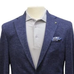 Blue Wool-Silk-Linen Comfortwear Hartford Contemporary Fit Sport Jacket - Jack Victor 11 Blue Wool-Silk-Linen Comfortwear Hartford Contemporary Fit Sport Jacket - Jack Victor -ETON Store JACK VICTOR C1559 HARTFORD 2