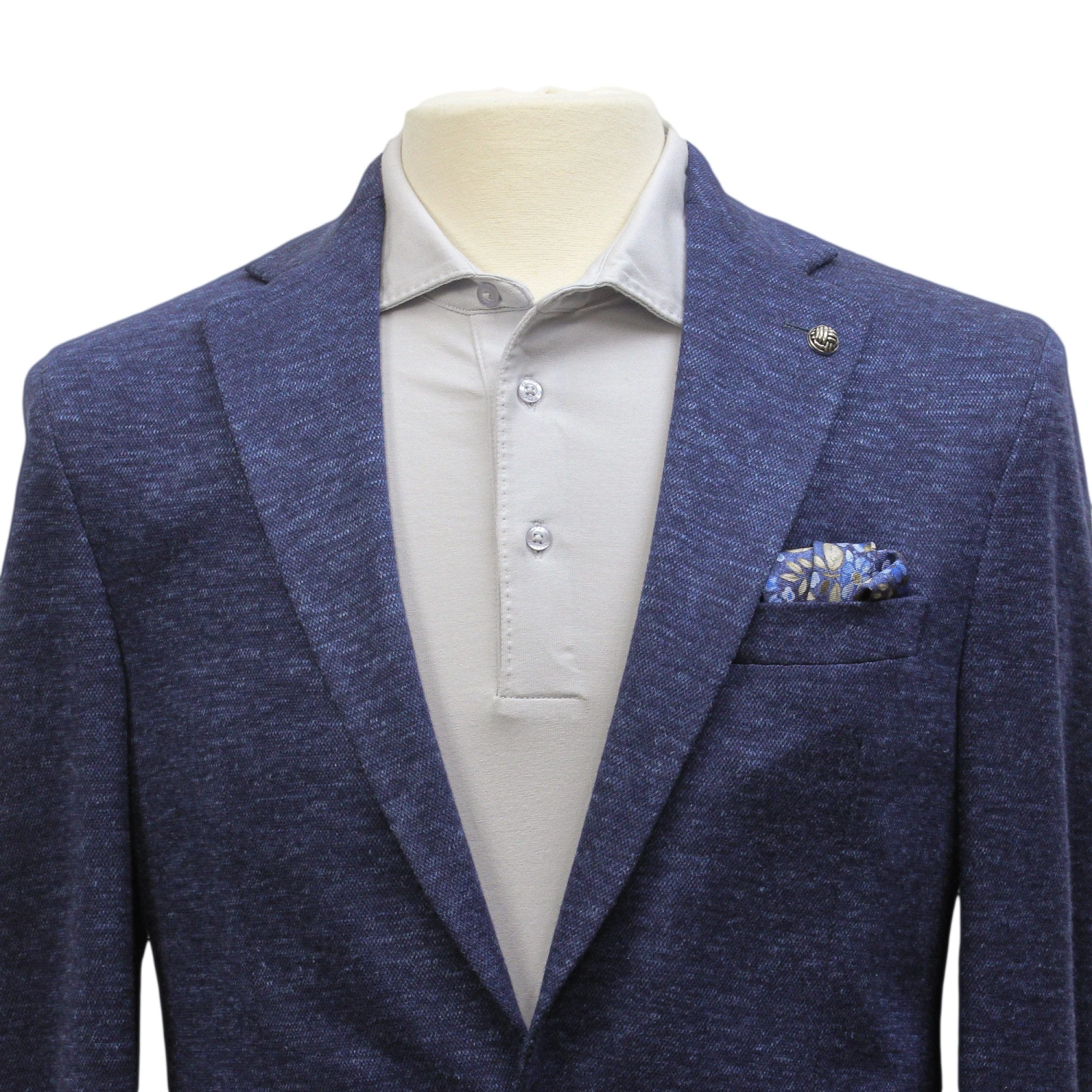 Blue Wool-Silk-Linen Comfortwear Hartford Contemporary Fit Sport Jacket - Jack Victor 7 Blue Wool-Silk-Linen Comfortwear Hartford Contemporary Fit Sport Jacket - Jack Victor - Image 5