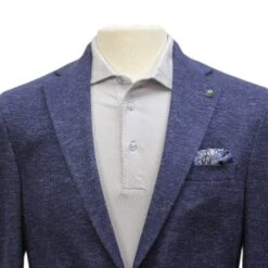 Blue Wool-Silk-Linen Comfortwear Hartford Contemporary Fit Sport Jacket - Jack Victor 8 Blue Wool-Silk-Linen Comfortwear Hartford Contemporary Fit Sport Jacket - Jack Victor -ETON Store JACK VICTOR C1559 HARTFORD 3