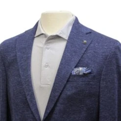 Blue Wool-Silk-Linen Comfortwear Hartford Contemporary Fit Sport Jacket - Jack Victor 10 Blue Wool-Silk-Linen Comfortwear Hartford Contemporary Fit Sport Jacket - Jack Victor -ETON Store JACK VICTOR C1559 HARTFORD 4