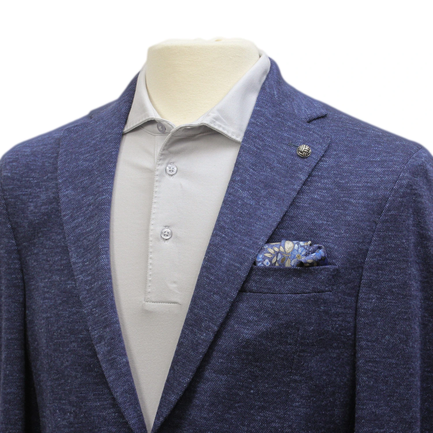 Blue Wool-Silk-Linen Comfortwear Hartford Contemporary Fit Sport Jacket - Jack Victor 6 Blue Wool-Silk-Linen Comfortwear Hartford Contemporary Fit Sport Jacket - Jack Victor - Image 4
