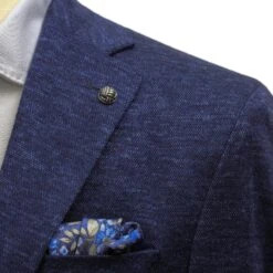 Blue Wool-Silk-Linen Comfortwear Hartford Contemporary Fit Sport Jacket - Jack Victor 9 Blue Wool-Silk-Linen Comfortwear Hartford Contemporary Fit Sport Jacket - Jack Victor -ETON Store JACK VICTOR C1559 HARTFORD 5