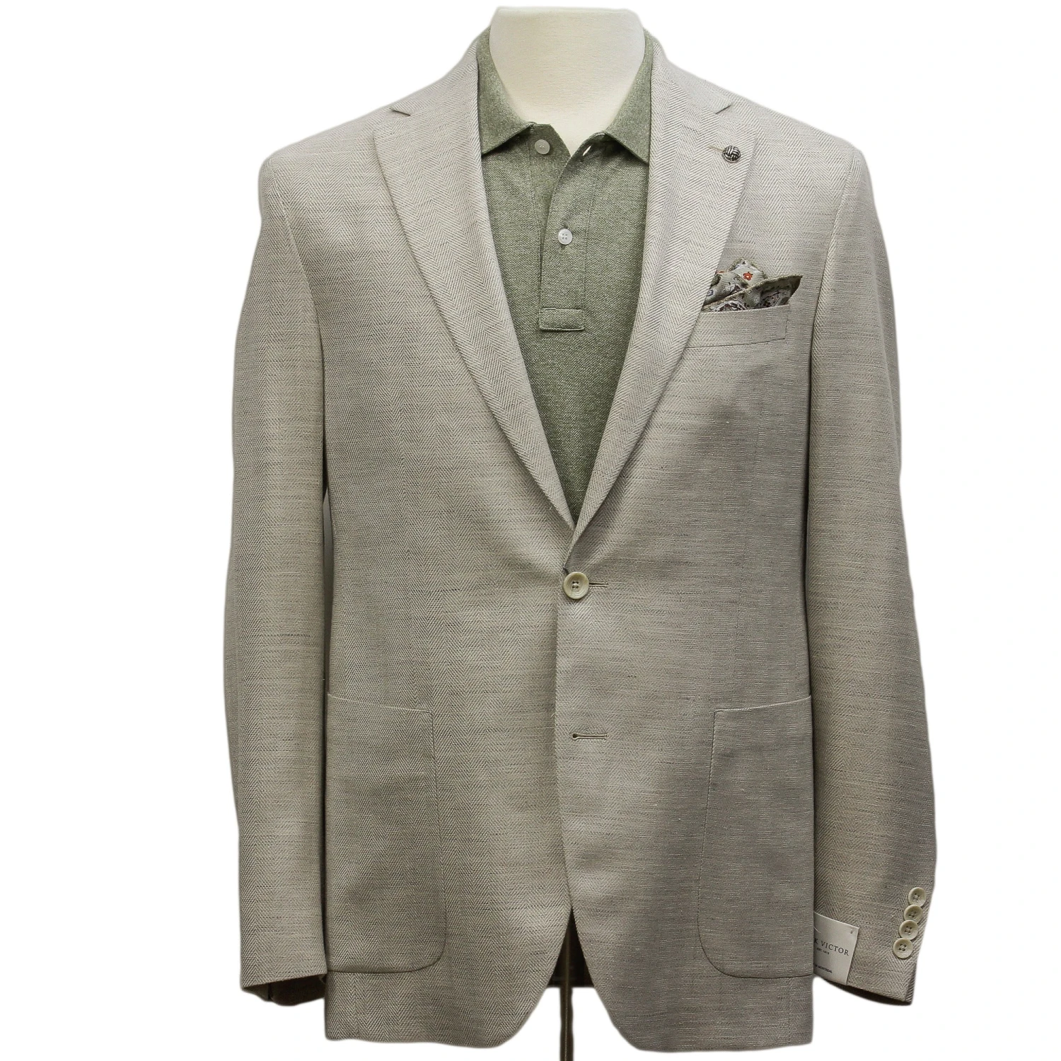 Eggshell Herringbone Loro Piana Wool Silk Linen Hampton Contemporary Fit Comfortwear Blazer - Jack Victor 3 Eggshell Herringbone Loro Piana Wool Silk Linen Hampton Contemporary Fit Comfortwear Blazer - Jack Victor