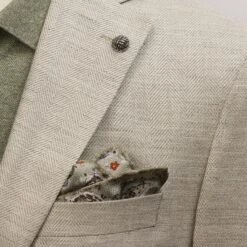 Eggshell Herringbone Loro Piana Wool Silk Linen Hampton Contemporary Fit Comfortwear Blazer - Jack Victor 10 Eggshell Herringbone Loro Piana Wool Silk Linen Hampton Contemporary Fit Comfortwear Blazer - Jack Victor -ETON Store JACK VICTOR C1592 HAMPTON 6