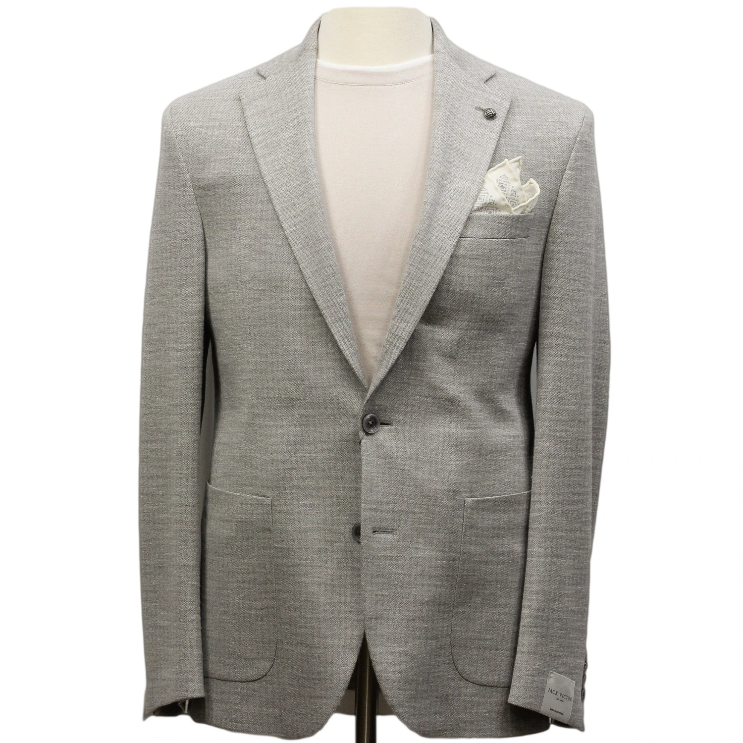 Light Gray Tonal Loro Piana Summertime Hartford Contemporary Fit Knit Sport Jacket - Jack Victor 3 Light Gray Tonal Loro Piana Summertime Hartford Contemporary Fit Knit Sport Jacket - Jack Victor