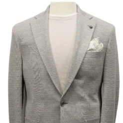 Light Gray Tonal Loro Piana Summertime Hartford Contemporary Fit Knit Sport Jacket - Jack Victor 12 Light Gray Tonal Loro Piana Summertime Hartford Contemporary Fit Knit Sport Jacket - Jack Victor -ETON Store JACK VICTOR C1680 HARTFORD 2