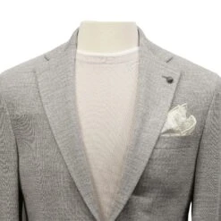 Light Gray Tonal Loro Piana Summertime Hartford Contemporary Fit Knit Sport Jacket - Jack Victor 9 Light Gray Tonal Loro Piana Summertime Hartford Contemporary Fit Knit Sport Jacket - Jack Victor -ETON Store JACK VICTOR C1680 HARTFORD 3