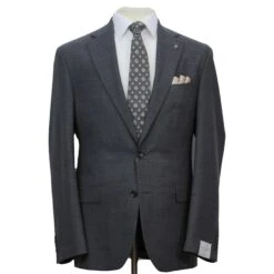 Charcoal Semi-Solid Wool Comfortwear Dean Contemporary Fit Suit