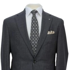Charcoal Semi-Solid Wool Comfortwear Dean Contemporary Fit Suit 10 Charcoal Semi-Solid Wool Comfortwear Dean Contemporary Fit Suit -ETON Store JACK VICTOR C3160 DEAN 3