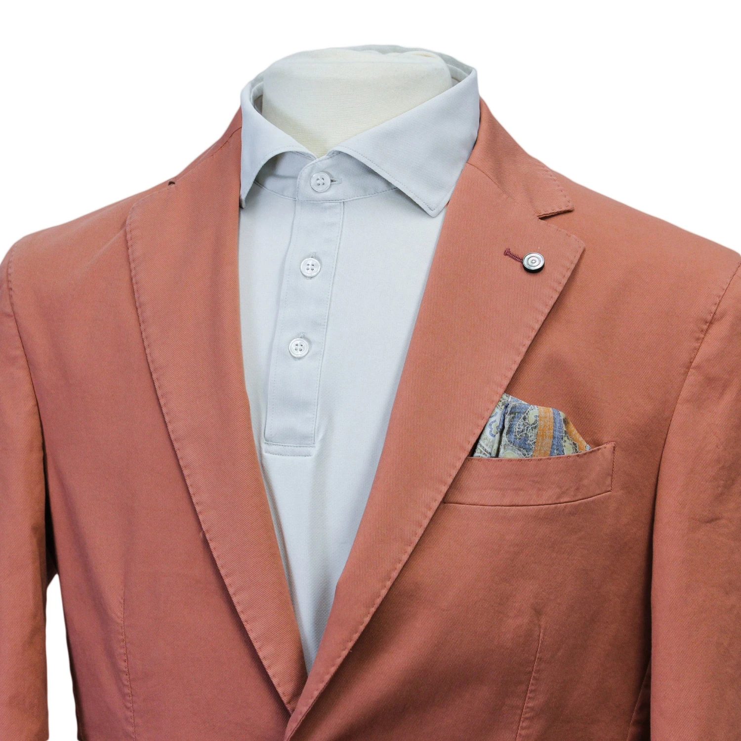 Coral Orange Eames Modern Fit Unconstructed Cotton Stretch Jacket - Jack Victor 7 Coral Orange Eames Modern Fit Unconstructed Cotton Stretch Jacket - Jack Victor - Image 5