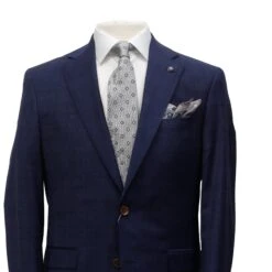 Deep Blue Check Modern Fit Esprit Super 110s Wool Suit - Jack Victor 10 Deep Blue Check Modern Fit Esprit Super 110s Wool Suit - Jack Victor -ETON Store JACK VICTOR ESPRIT 3241116 2