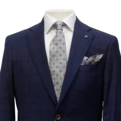 Deep Blue Check Modern Fit Esprit Super 110s Wool Suit - Jack Victor 12 Deep Blue Check Modern Fit Esprit Super 110s Wool Suit - Jack Victor -ETON Store JACK VICTOR ESPRIT 3241116 4