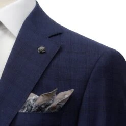 Deep Blue Check Modern Fit Esprit Super 110s Wool Suit - Jack Victor 9 Deep Blue Check Modern Fit Esprit Super 110s Wool Suit - Jack Victor -ETON Store JACK VICTOR ESPRIT 3241116 6