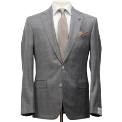 Mid-Gray Check Esprit Modern Fit Super 110s Wool Suit - Jack Victor 15 Mid-Gray Check Esprit Modern Fit Super 110s Wool Suit - Jack Victor -ETON Store JACK VICTOR ESPRIT 3241408 1