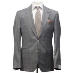 Mid-Gray Check Esprit Modern Fit Super 110s Wool Suit - Jack Victor