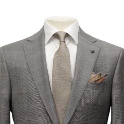Mid-Gray Check Esprit Modern Fit Super 110s Wool Suit - Jack Victor 14 Mid-Gray Check Esprit Modern Fit Super 110s Wool Suit - Jack Victor -ETON Store JACK VICTOR ESPRIT 3241408 4