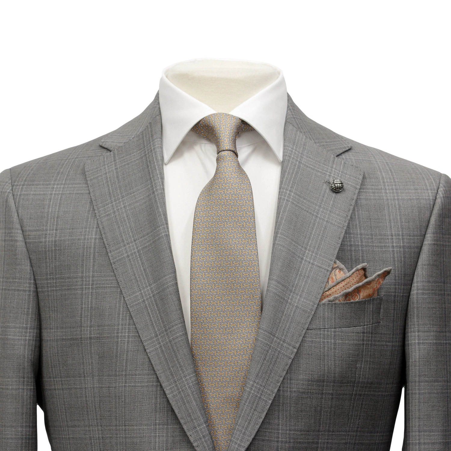 Mid-Gray Check Esprit Modern Fit Super 110s Wool Suit - Jack Victor 8 Mid-Gray Check Esprit Modern Fit Super 110s Wool Suit - Jack Victor - Image 6