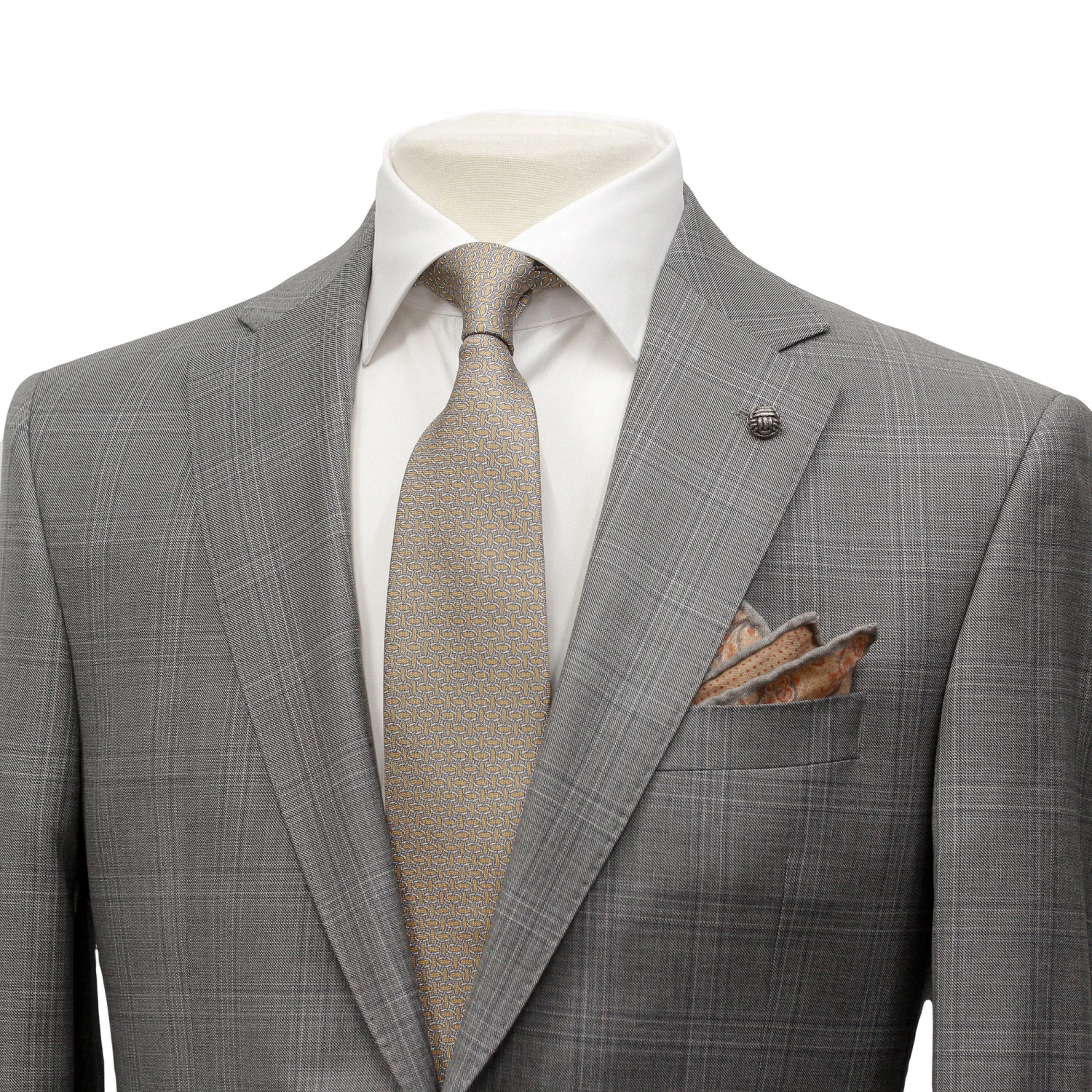 Mid-Gray Check Esprit Modern Fit Super 110s Wool Suit - Jack Victor 7 Mid-Gray Check Esprit Modern Fit Super 110s Wool Suit - Jack Victor - Image 5