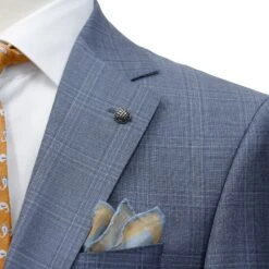 Light Blue Check Esprit Modern Fit Super 110s Wool Suit - Jack Victor 11 Light Blue Check Esprit Modern Fit Super 110s Wool Suit - Jack Victor -ETON Store JACK VICTOR ESPRIT 3241409 5