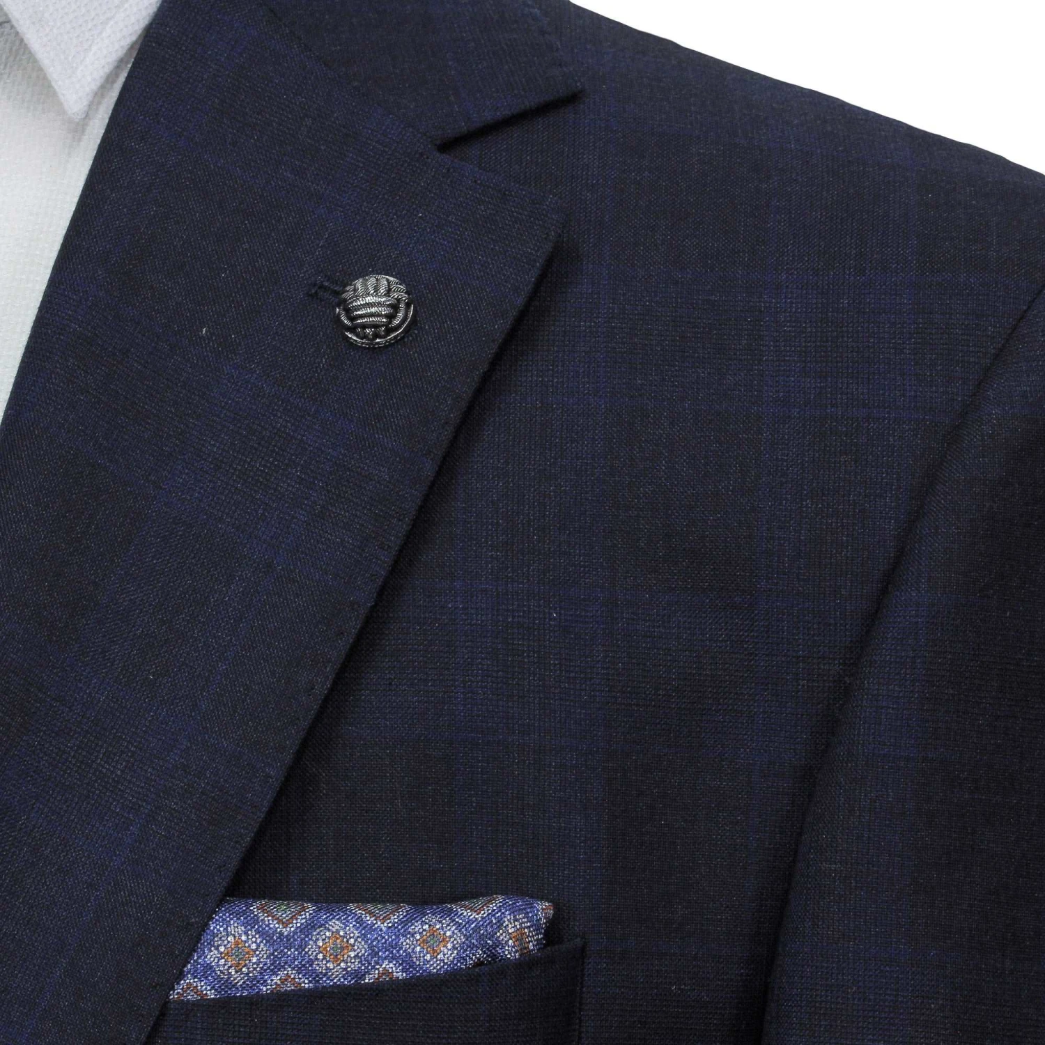 Blue Check Loro Piana Super 200's Wool Essence Modern Fit Suit - Jack Victor 1913 8 Blue Check Loro Piana Super 200's Wool Essence Modern Fit Suit - Jack Victor 1913 - Image 6