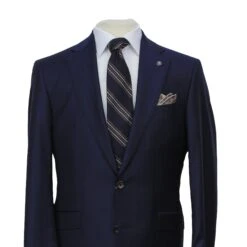 Blue Striped Loro Piana Super 170's Wool-Cashmere Modern Fit Suit - Jack Victor 1913 10 Blue Striped Loro Piana Super 170's Wool-Cashmere Modern Fit Suit - Jack Victor 1913 -ETON Store JACK VICTOR ESSENCE ANNCT13 2
