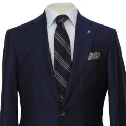 Blue Striped Loro Piana Super 170's Wool-Cashmere Modern Fit Suit - Jack Victor 1913 11 Blue Striped Loro Piana Super 170's Wool-Cashmere Modern Fit Suit - Jack Victor 1913 -ETON Store JACK VICTOR ESSENCE ANNCT13 3