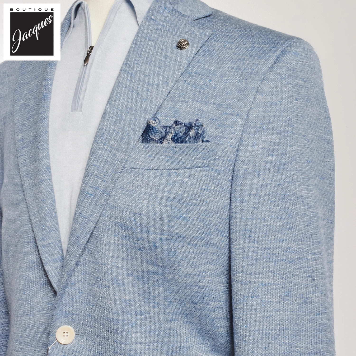 Light Blue Hartford Loro Piana Contemporary Fit Sport Jacket - Jack Victor 4 Light Blue Hartford Loro Piana Contemporary Fit Sport Jacket - Jack Victor - Image 2