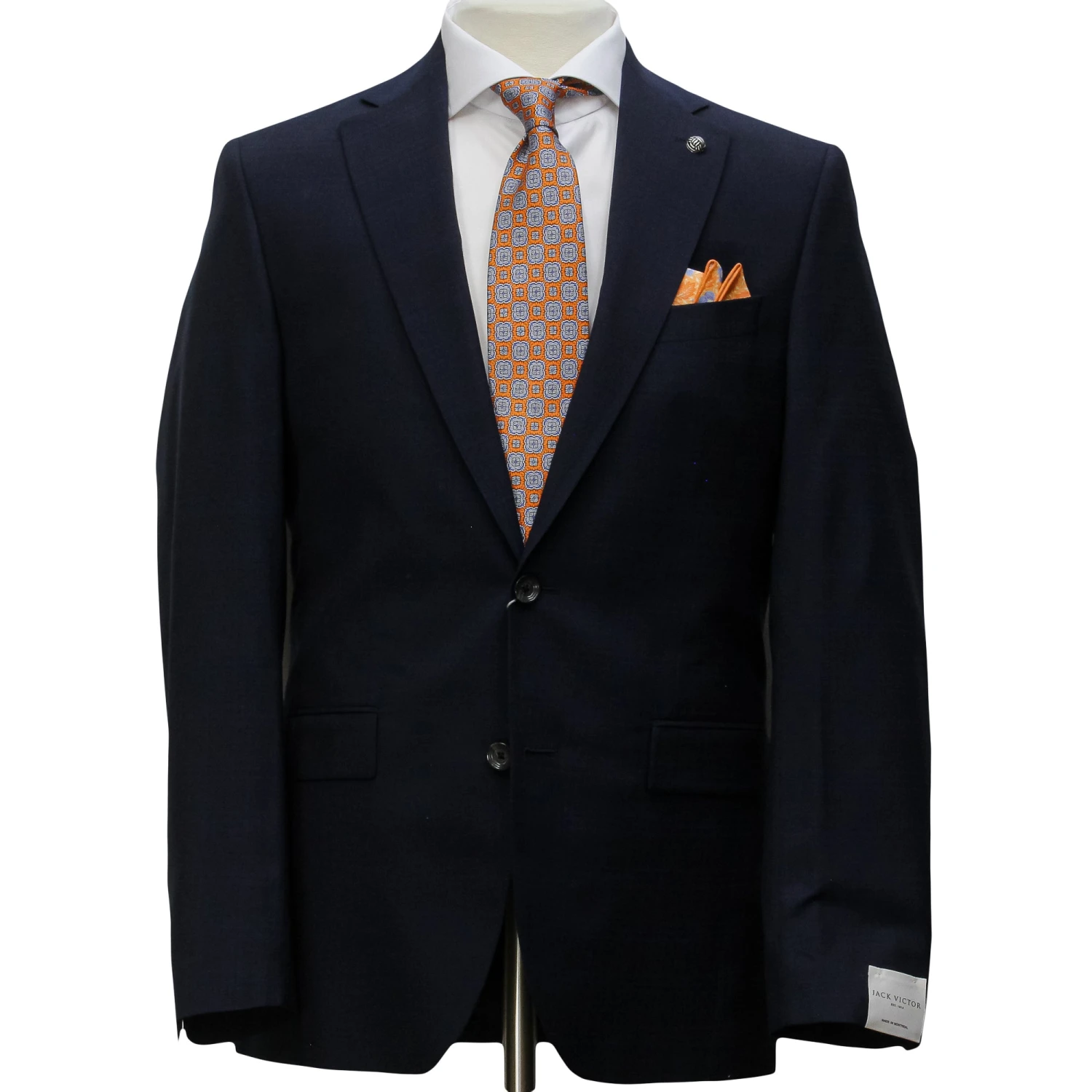 Navy Blue Micro Check Esprit Modern Fit Suit - Jack Victor 3 Navy Blue Micro Check Esprit Modern Fit Suit - Jack Victor