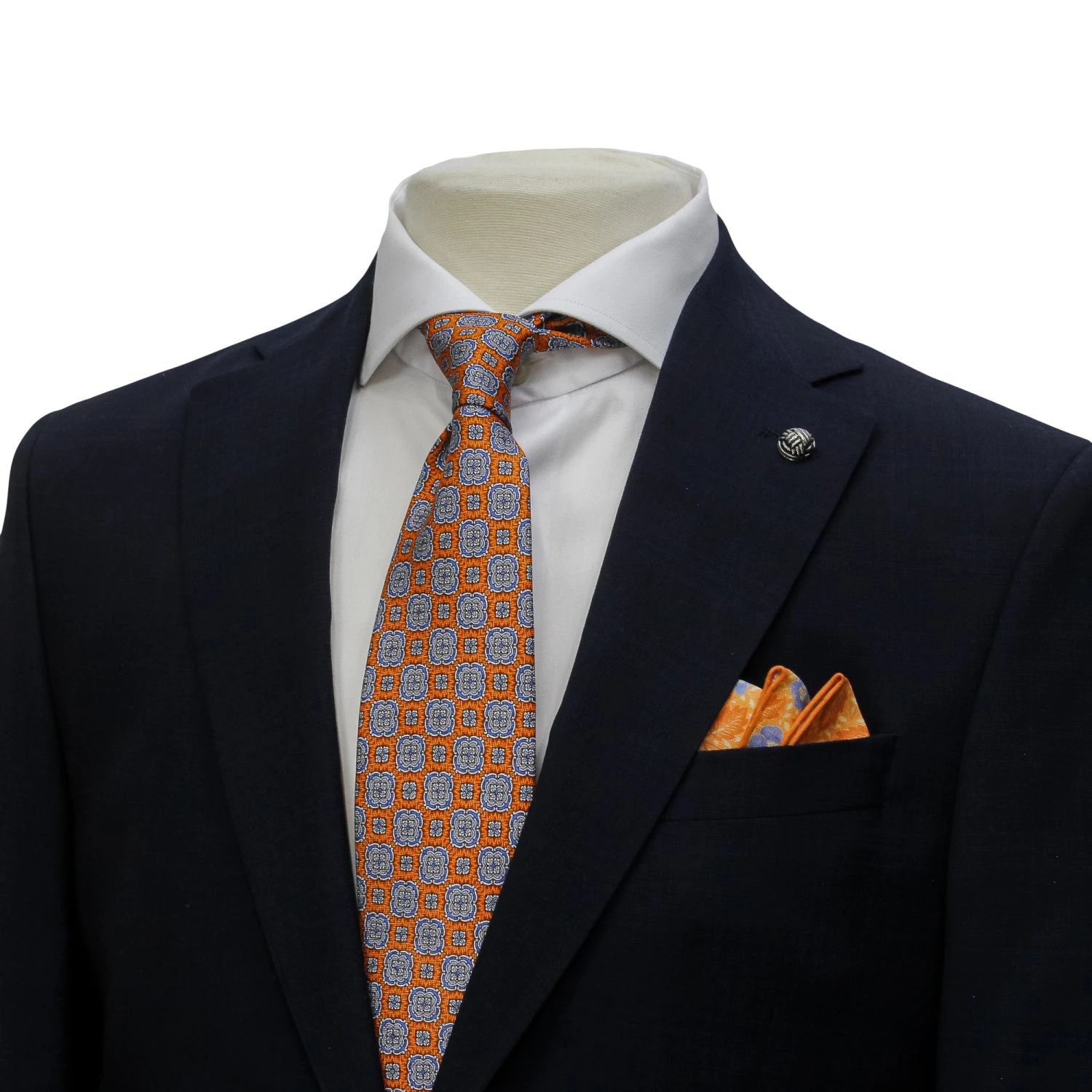 Navy Blue Micro Check Esprit Modern Fit Suit - Jack Victor 6 Navy Blue Micro Check Esprit Modern Fit Suit - Jack Victor - Image 4