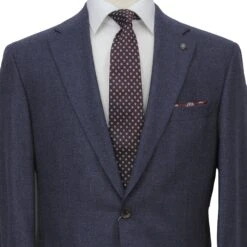 Mid Blue Micro-Patterned Esprit Modern Fit Wool Suit - Jack Victor 8 Mid Blue Micro-Patterned Esprit Modern Fit Wool Suit - Jack Victor -ETON Store JACK VICTOR JV33933 ESPRIT 2