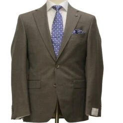 Brown Neat Super 110's Wool Esprit Modern Fit Suit - Jack Victor
