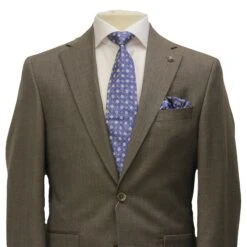 Brown Neat Super 110's Wool Esprit Modern Fit Suit - Jack Victor 11 Brown Neat Super 110's Wool Esprit Modern Fit Suit - Jack Victor -ETON Store JACK VICTOR JV691071 ESPRIT 2