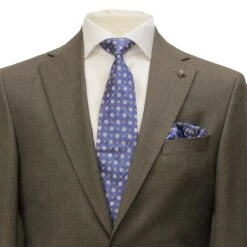 Brown Neat Super 110's Wool Esprit Modern Fit Suit - Jack Victor 8 Brown Neat Super 110's Wool Esprit Modern Fit Suit - Jack Victor -ETON Store JACK VICTOR JV691071 ESPRIT 3