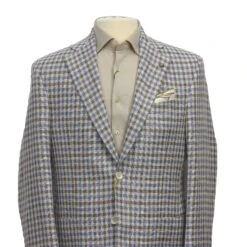 Blue & Brown Check Linen/Silk/Cotton Myles Contemporary Sport Jacket - Jack Victor 1913 11 Blue & Brown Check Linen/Silk/Cotton Myles Contemporary Sport Jacket - Jack Victor 1913 -ETON Store JACK VICTOR JVC11033 2 e35bb0c1 b211 4935 8481 f59a7f54ae3f