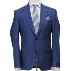 Neat Blue Century Classic Fit Wool Suit - Jack Victor