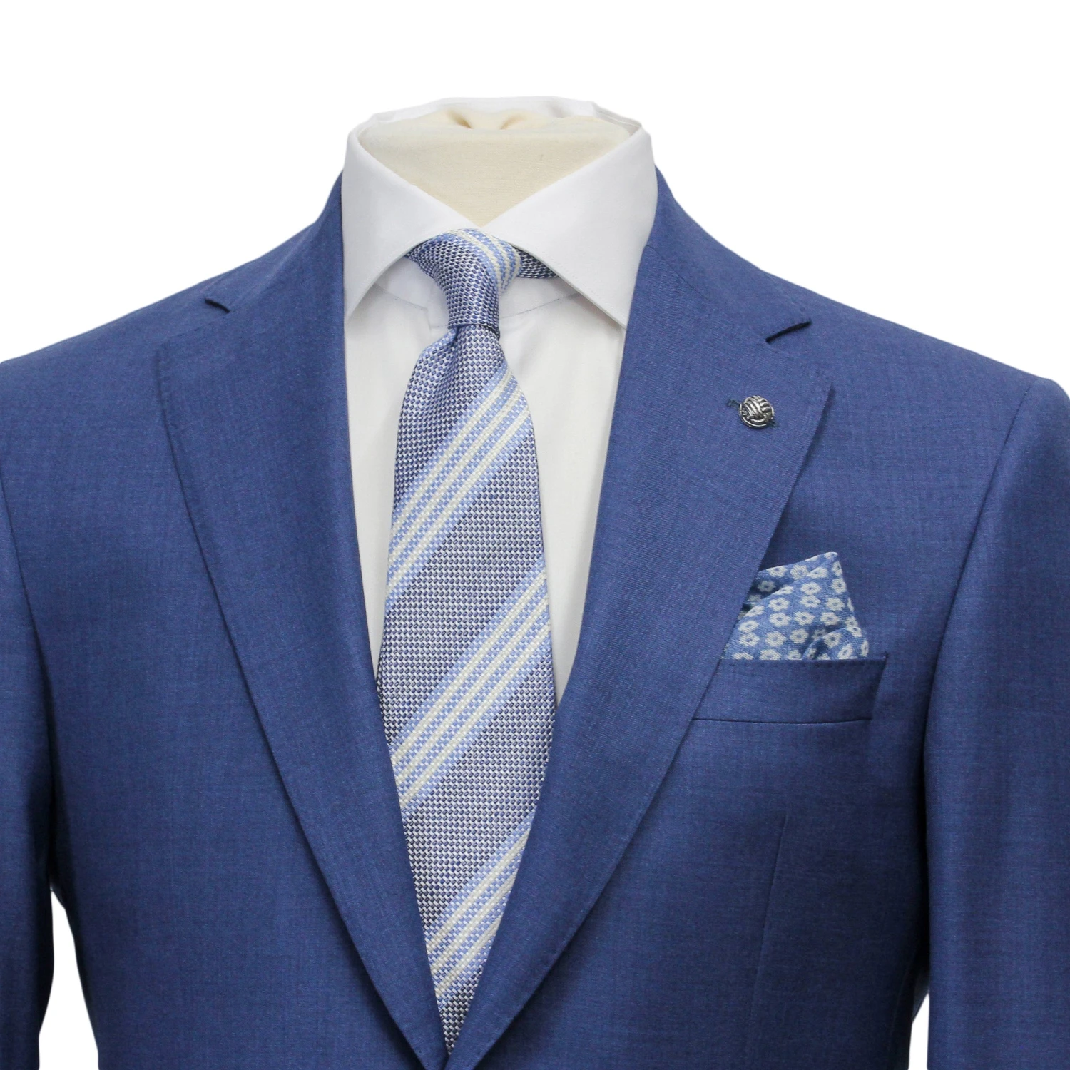 Neat Blue Century Classic Fit Wool Suit - Jack Victor 6 Neat Blue Century Classic Fit Wool Suit - Jack Victor - Image 4